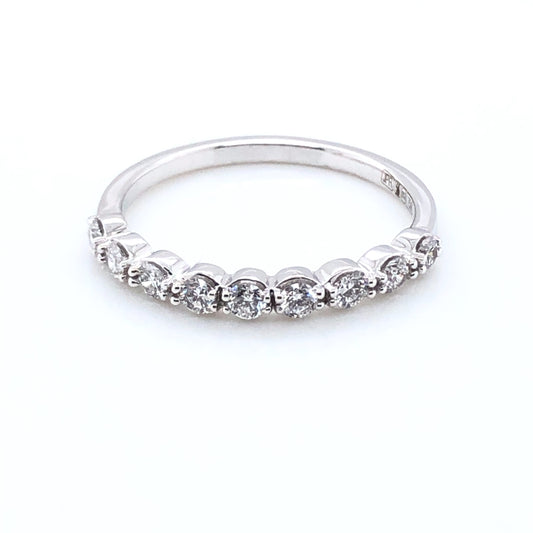 18ct White Gold Diamond Band