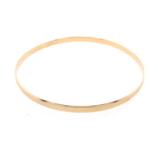 9ct Gold 4mm Plain Slave Bangle