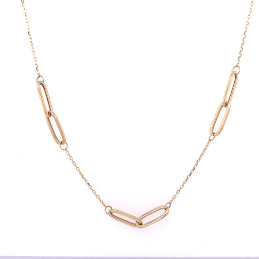 9ct Gold Oval Link Necklet