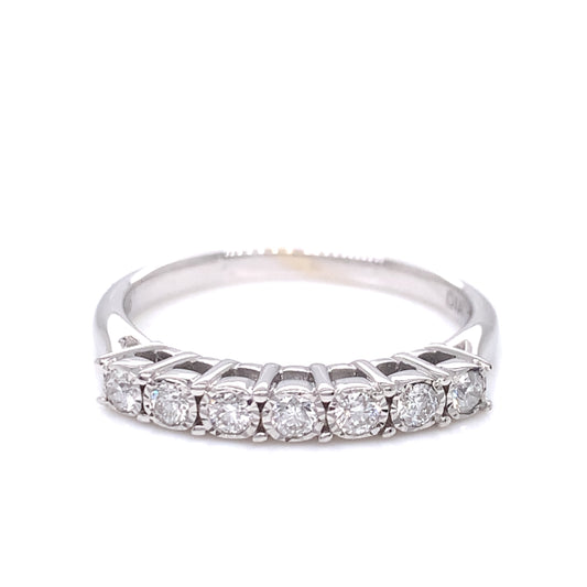 9ct White Gold Diamond 0.21ct Eternity Ring X102