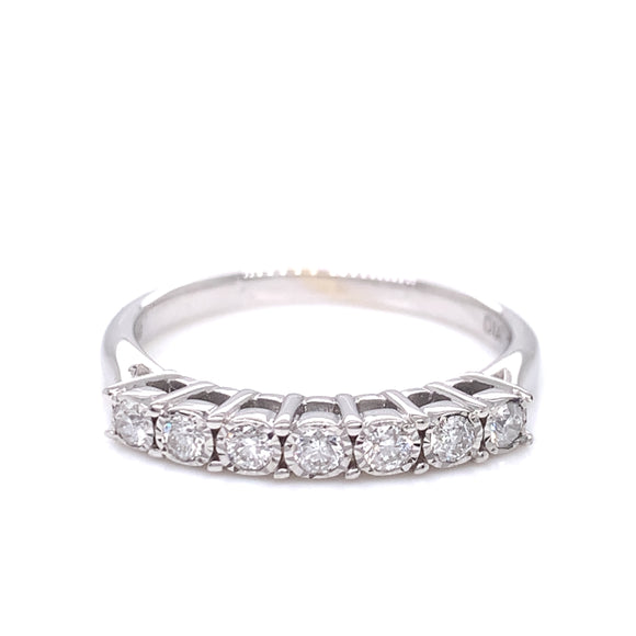 9ct White Gold Diamond 0.21ct Eternity Ring