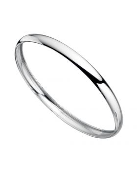 Sterling Silver Plain Bangle