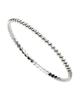 Sterling Silver Round Ball Pattern Bangle