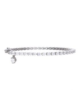 Diamonfire Small Zirconia Charm Tennis Bracelet B5085