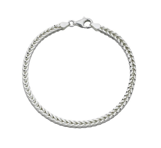 Sterling Silver 22cm Men's Heavyweight Foxtail Bracelet