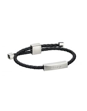 Fred Bennett Teen Leather & Steel Adjustable Bracelet