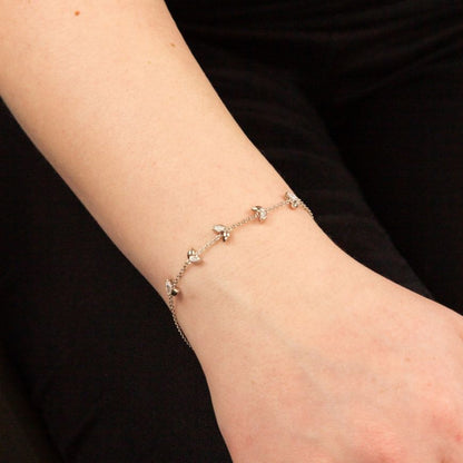 Diamonfire Leaf Detail Shaped Bracelet (B5304)