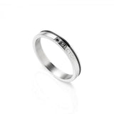 SECTOR ROW RING STAINLESS STEEL BLACK PVD FINISH