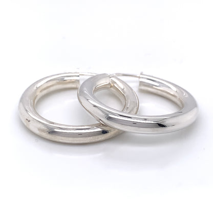 Sterling Silver Chunky 20mm Hoop Earrings