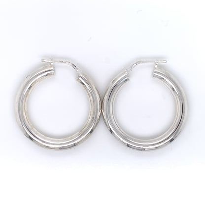 Sterling Silver Chunky 20mm Hoop Earrings