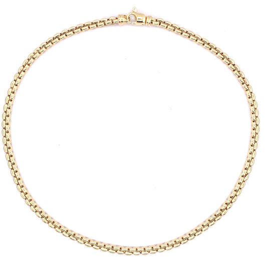 Sterling Silver 18ct Gold Italian Chunky Cable Necklace