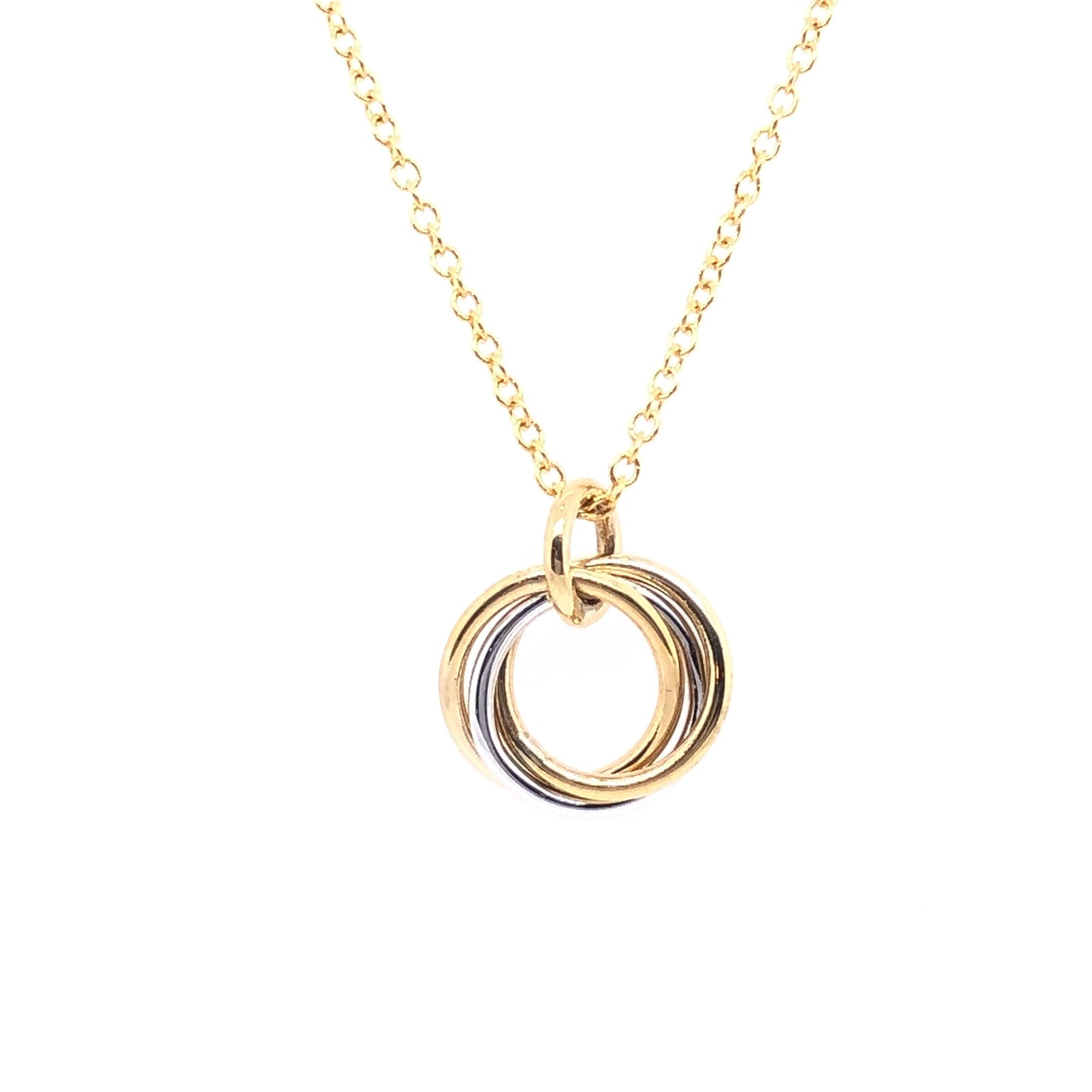 9ct Gold Two-tone Three Circles Pendant GP266