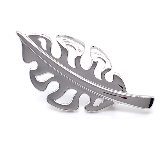 Sterling Silver Leaf Brooch