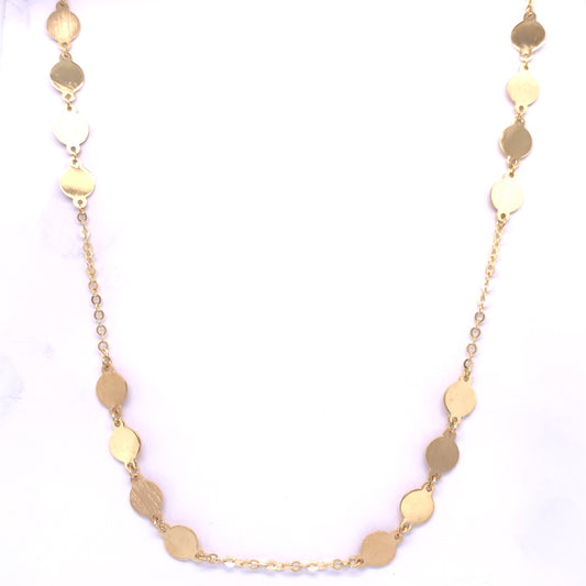 9ct Gold Disc Necklet GN118