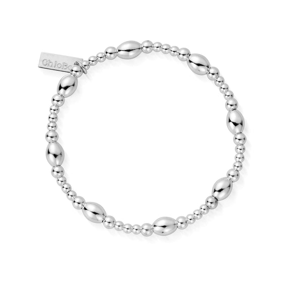 ChloBo Sterling Silver  Cute Oval Layering Bracelet