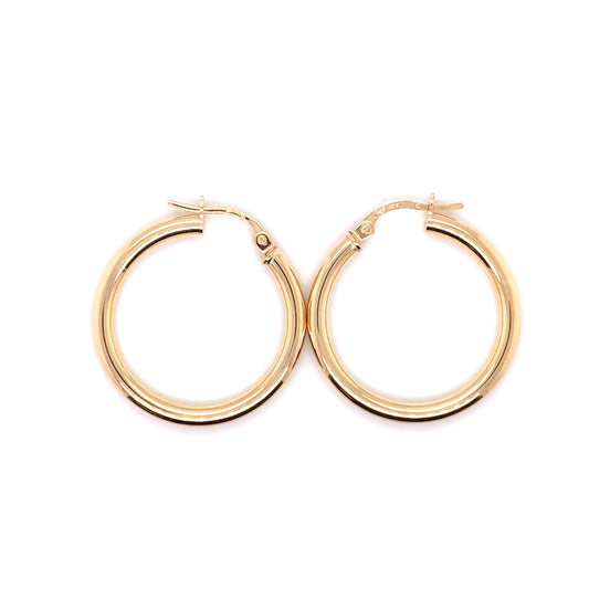 9ct Gold 20mm Medium Hoop Earrings GE2030/20