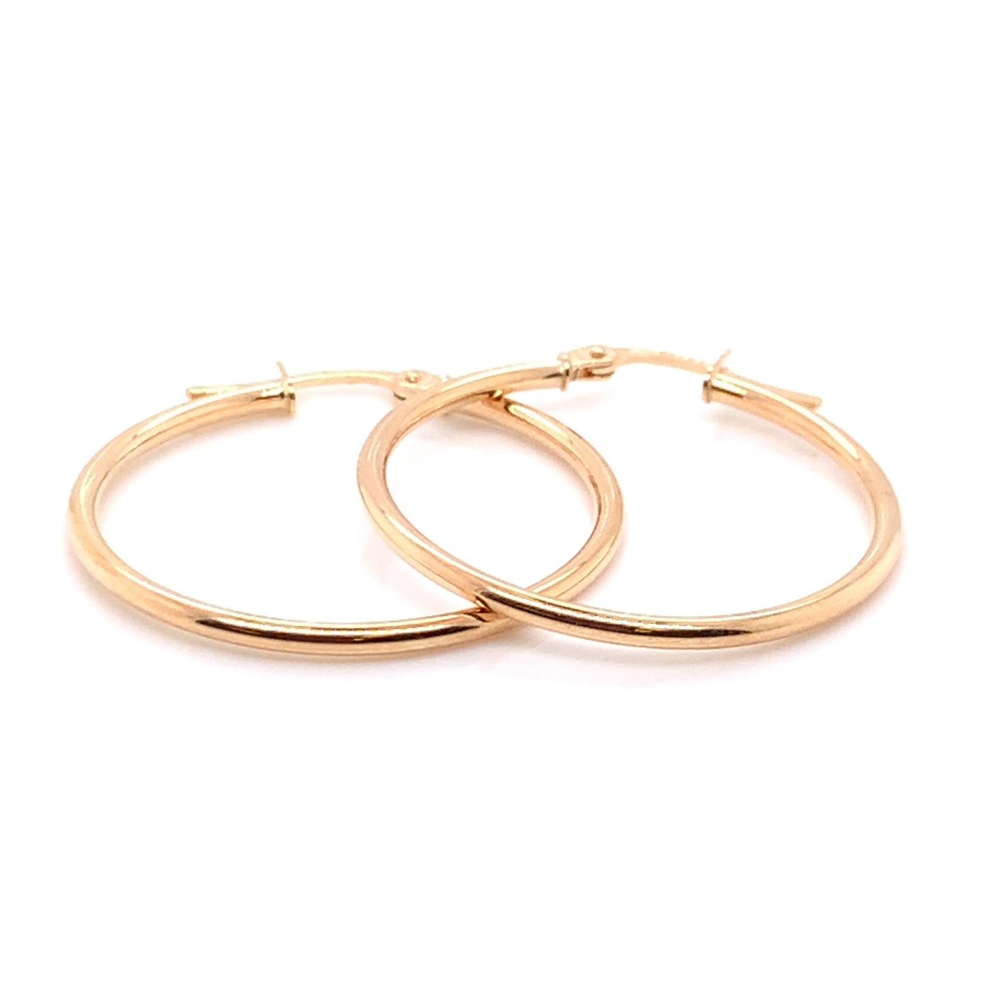 9ct Gold  25mm Skinny Hoop Earrings GE2035/25