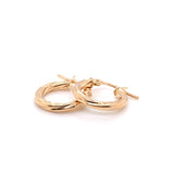 9ct Gold 10mm Small Twist Hoop Earrings GE2053/10