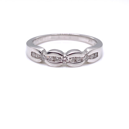 18ct White Gold Diamond 0.27ct Scalloped Eternity Ring