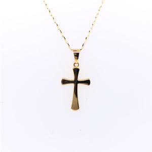 9ct Yellow Gold Tapered Cross
