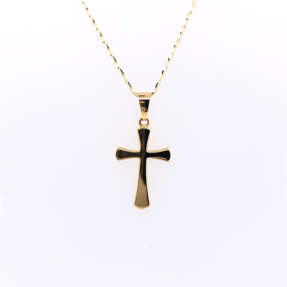 9ct Yellow Gold Tapered Cross