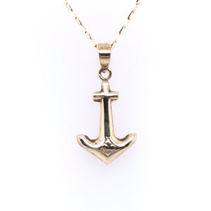 9ct Gold Anchor Pendant