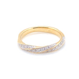 9ct Gold CZ Twisted Band