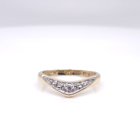 9ct Gold CZ Curved Eternity Ring GRZ169