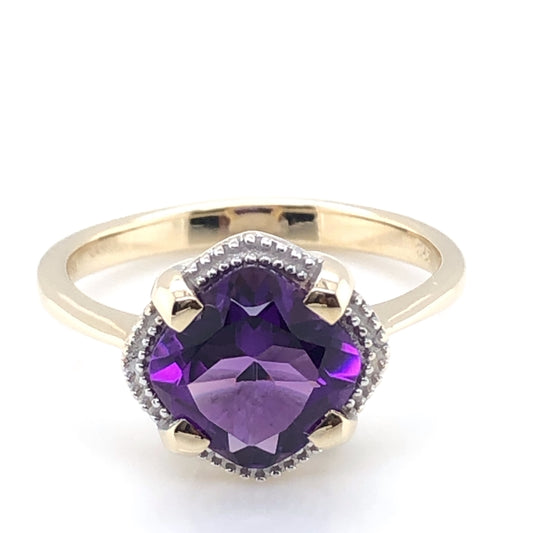 9ct Gold Amethyst Sweetie Ring GRX202