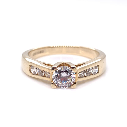 9ct Gold Classic CZ Solitaire Ring GRZ192