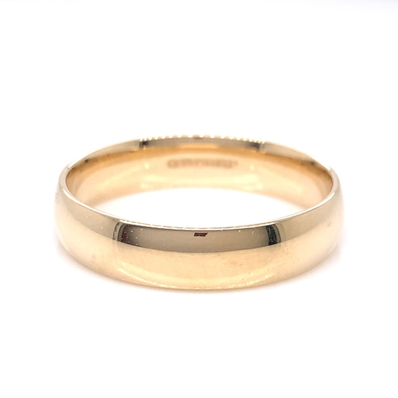 9ct Gold Men's 5mm Light Court Wedding Ring GW295