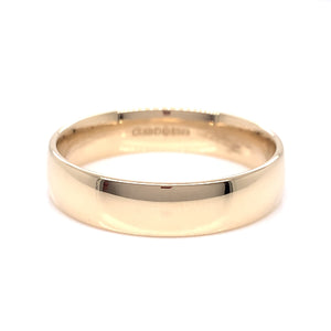 9ct Gold Men's 5mm Medium Court Wedding Ring