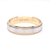 9ct Gold Men's 5mm Two-tone Light Wedding Ring