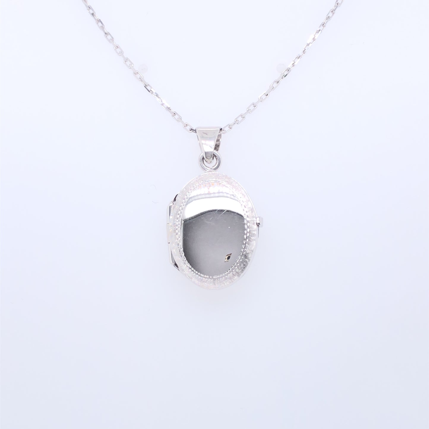 Sterling Silver Patterned Border Locket