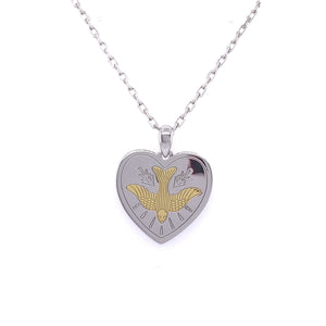 Sterling Silver Heart Confirmation Medal