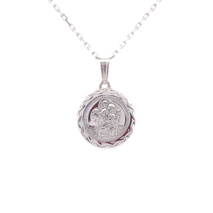 Sterling Silver Round 16mm St. Christopher Medal SM224