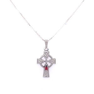 Sterling Silver Small Engraved Celtic Cross SP5079