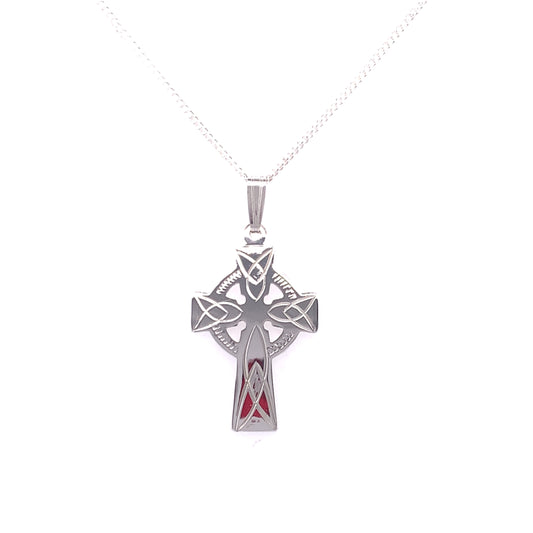 Sterling Silver Medium Engraved Celtic Cross