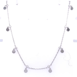 Sterling Silver CZ Raindrops Necklace