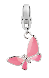 Dream Charms Silver Pink Butterfly Charm