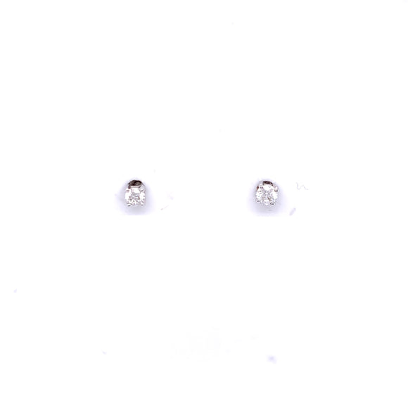 9ct White Gold Diamond 0.15ct Stud Earrings