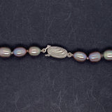 Grey Oval Freshwater Cultured Pearl 6x7mm Necklace