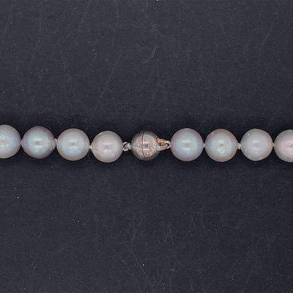 Silver-Grey Freshwater Cultured Pearl 9-10mm Necklace