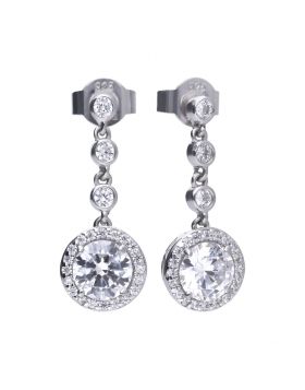 Diamonfire Zirconia Pendulum Pave Earrings E5588