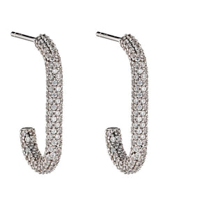 Fiorelli Silver Oval Hoop Earrings (E5786C)