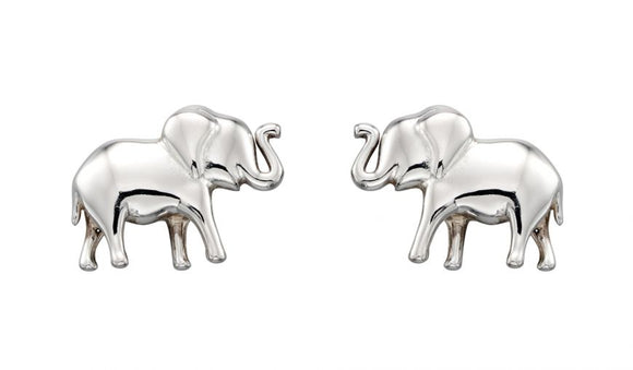 Silver Baby Elephant Stud Earrings