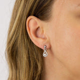 Diamonfire Zirconia Infinity Drop Earrings (E6055)