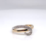 9ct Gold Diamond Swirl Ring