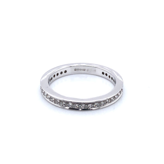 18ct White Gold Classic Diamond Pavé Band 0.35ct