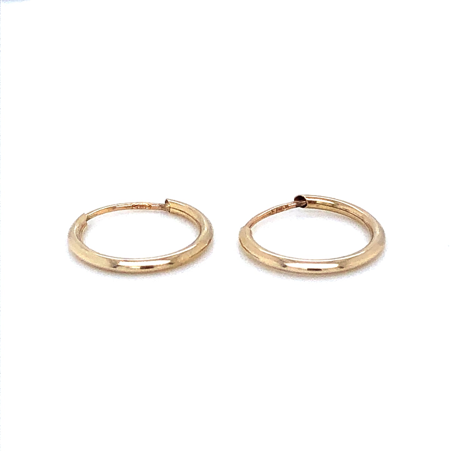 9ct Gold 13mm Sleeper Earrings 13MX